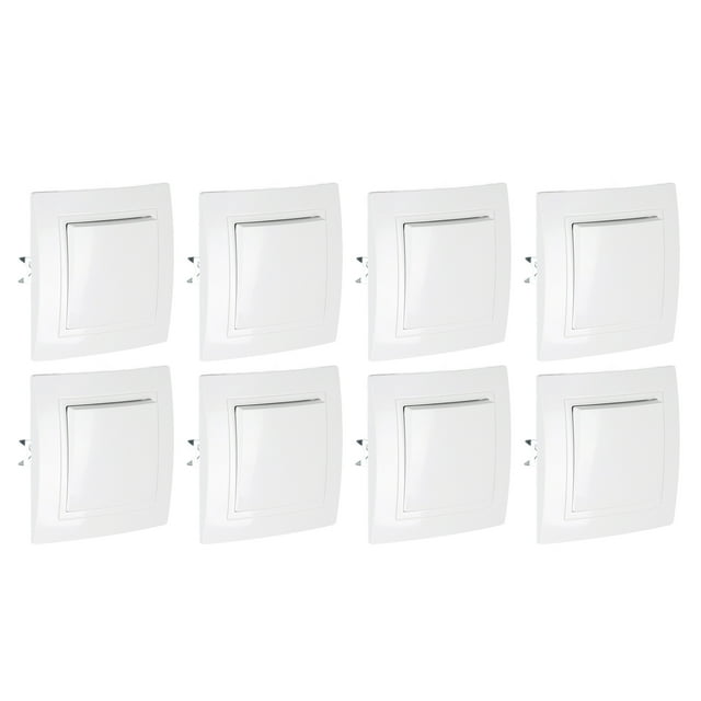 Light Switch,8Pcs Single Pole Light Single Pole Switch Electrical Switche Exceptional Reliability
