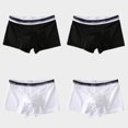 thumbnail image 1 of Summer Men Boxers Ice Silk Seamless Panties Ultra-thin Gradient Color Underpants Breathable 4 PCS Set Slip Silk Panties Men 9 L, 1 of 6