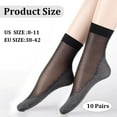 thumbnail image 2 of 10 Pairs Nylon Silk Socks for Women Black 236x75x2.5mm Black, 2 of 3
