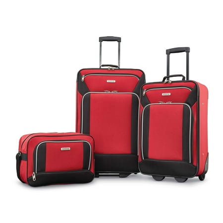 American Tourister Fieldbrook XLT 3 Piece Softside Luggage (Best Luggage For Flying)