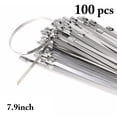 thumbnail image 1 of Coofit 100PCS Stainless Steel Cable Tie Self-Lock Multi-use Exhaust Wrap Cable Zip Tie, 1 of 8