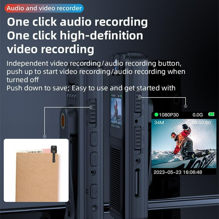 64GB Mini Body Camera – 1080P HD, Night Vision, 5-Hour Battery, 180° Rotating Lens For Security & Patrol