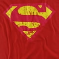 thumbnail image 2 of Superman Classic Logo Distressed Women's T Shirt, Red, Medium, 2 of 6