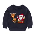 thumbnail image 5 of YunPes Merry Christmas Reindeer and Snowman Print Kids Casual Sweatshirt Crew Neck Top 18 Month Boy Sweater, 5 of 5
