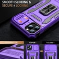 thumbnail image 2 of for iPhone 11 Pro Case with Screen Protector,Sliding Camera Cover,-Grade Cover with  Stand Phone Case 5.8" Purple, 2 of 12