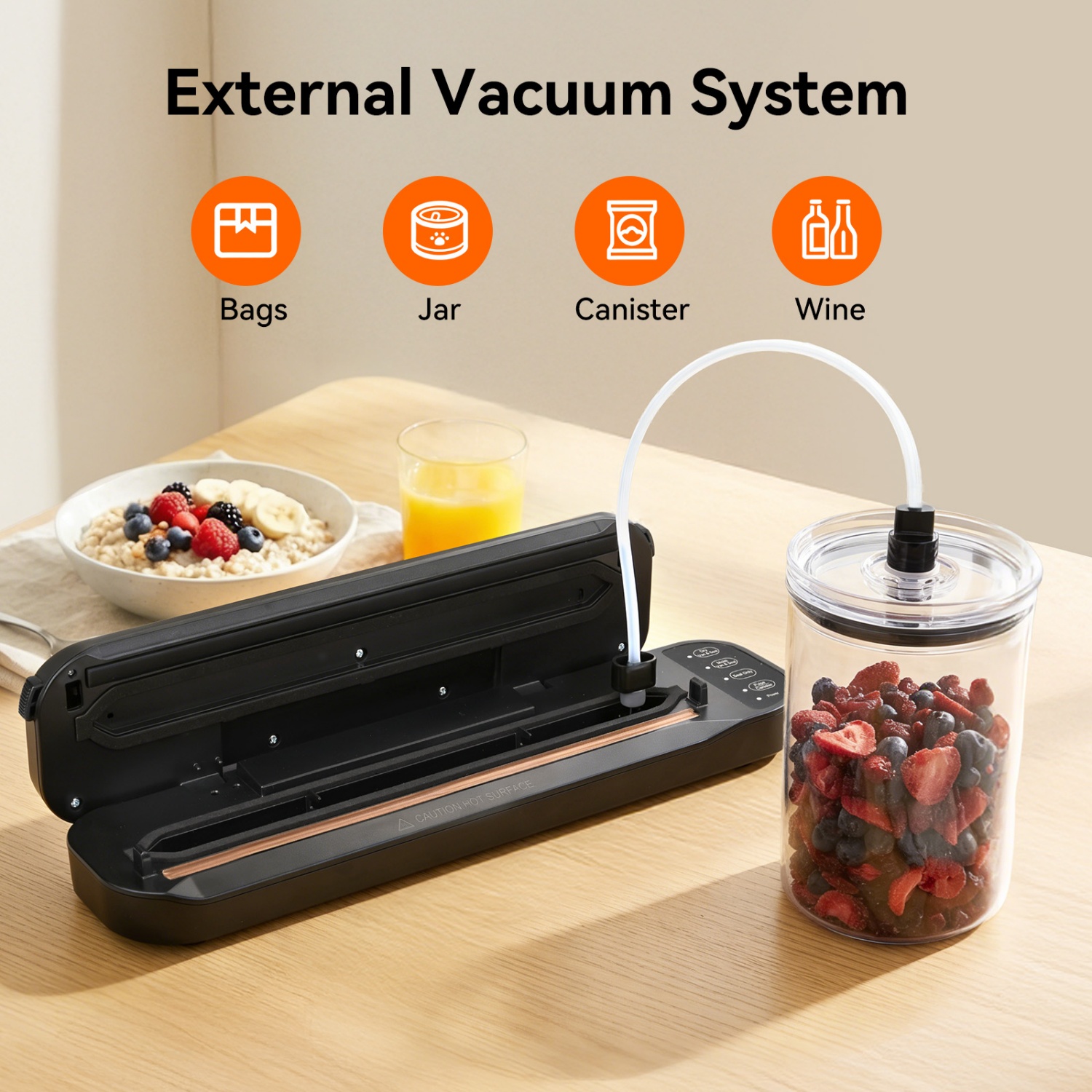 LifEasy Vacuum Sealer with Dry & Moist Modes, 80kPa photo 2