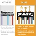 thumbnail image 6 of 1Set Track & Field Medal Holder Medal Hanger Display with Trophy Shelf Metal Wall Mount Iron Frame Sports Medal Rack Organizer for Hanging Medals Running Jumping Throwing Awards 15.7 x 7.9Inch, 6 of 9