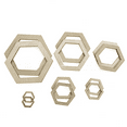 thumbnail image 1 of Anillo de madera, anillo cuadrado, anillo hexagonal, anillo de estrella de cinco puntas, colgante de decoración del hogar, 1 of 1