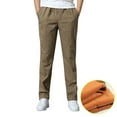 thumbnail image 4 of Zshosam Mens Pants Men's Flat Front Relaxed Fit Casual Pant(Yellow,XL), 4 of 7