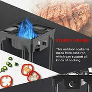 Kapas Outdoor & Indoor Portable Propane Stove, Single Burners with Gas Premium Hose, Detachable Legs for Backyard Kitchen, Camping Grill, Hiking Cooking, Outdoor Recreation