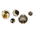 thumbnail image 2 of Designart "Golden And Black Sphere II" Modern Geometric Metal Wall Art Set of 5 Piece, 2 of 5