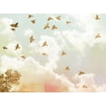 thumbnail image 2 of Goldberger, Jennifer 18x15 White Modern Wood Framed Museum Art Print Titled - Golden Flight I, 2 of 4