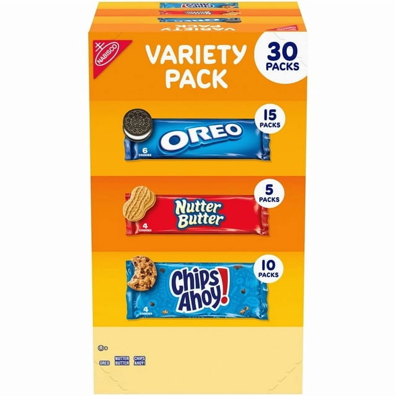 Nabisco Cookie Variety Pack, 30 Count With White Bowl By OMA