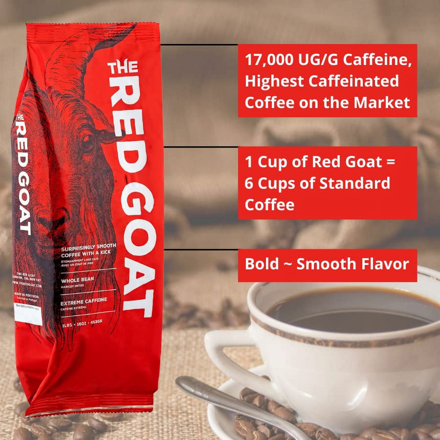 The Red Goat Coffee, Original Strong Ground Coffee, 1lb. - image 2 of 3
