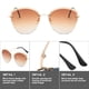 thumbnail image 3 of Gafas de sol sin marco del ojo de gato del borde cortado gafas de sol de moda de la personalidad de la moda, hechas de metal, 3 of 5