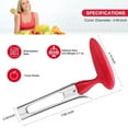 thumbnail image 3 of RYLZX Premium Apple  Corer and Slicer Tool, Sturdy Apple Core Remover with Upgraded Cutter & Reinforced Thicker Blade, Stainless Steel Kitchen Fruit Gadget-(Red), 3 of 10