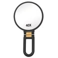 thumbnail image 2 of Modern Magnifying Glass Black And Gold 24cm/9.45inch 40X Magnification Handheld/Wall Mount/Tabletop Design Double Makeup With 360° Adjustable, 2 of 4