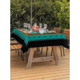 thumbnail image 3 of Outdoor Tablecloth with Umbrella Hole for Patio/Picnic/Party/Camping, Green Western Waterproof Table Cloth Rectangle Table Cover Washable, Vintage Texas Stars Country Wheats (54"x 80"), 3 of 8