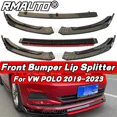 thumbnail image 3 of POLO MK6 Spoiler Gloss Black Front Bumper Lip Splitter Rear Diffuser Lip Body Kit For VW POLO MK5 MK6 MK7 MK8 2009-2023 Body Kit, 3 of 6