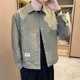 thumbnail image 2 of Reseñas de abrigos masculinos de color sólido, chaquetas casuales para hombres, coreanas, muchas ofertas de ropa Joker de alta calidad, nuevas y baratas, moda 2024, 2 of 5