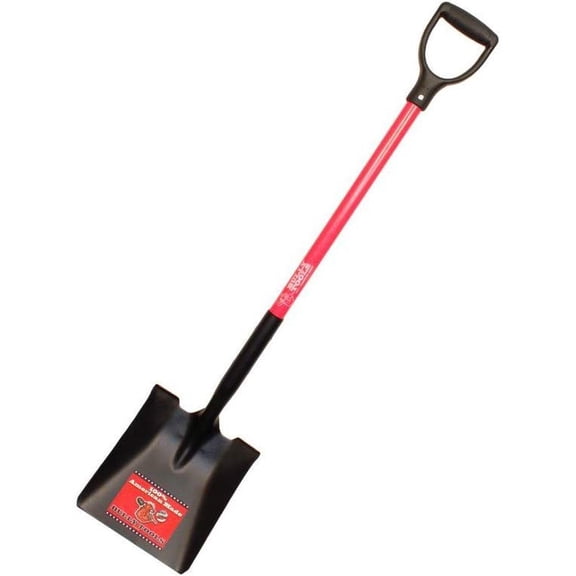 Bully Tools 82520 14-Gauge Square Point Shovel with Fiberglass D-Grip Handle