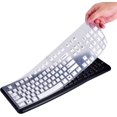 thumbnail image 3 of Leze - Couverture de Protection de Clavier en Silicone Ultra Mince pour Logitech Modèles MK120 K120 - Blanc, 3 of 3