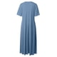 thumbnail image 5 of Vestido largo de manga corta para mujer 2025 - Cuello redondo, corte A, poliéster, con bolsillos para mayor comodidad informal, 5 of 8