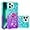 Blue Purple, variant on Compatible with iPhone 14 Pro Max Case with Kickstand Gradient Sparkle Glitter Flowing Liquid Quickstand Series Bling Soft TPU Bumper Shockproof Protective Phone Case for Women Girls PurpleBlue