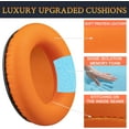 thumbnail image 4 of SOULWIT Replacement Earpads for HyperX Cloud 1/2/3/Pro/Core/Flight/Flight S/Stinger/Stinger S, CloudX Stinger/Stinger Core/Flight Headset - Orange, 4 of 5