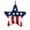 H001- Multicolor, variant on Wall decoration, 4Th of July decorations, Star decorations, Patriotic decorations, 19 in Metallic Tinsel, Door Hangings, 1 Pc