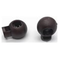 thumbnail image 1 of 2pcs Cord Stoppers Lock End Toggles Spherical Hole Tightening Locks Tool Rope Clasp Sportswear Drawstring Lanyard Button Dark Coffee, 1 of 7