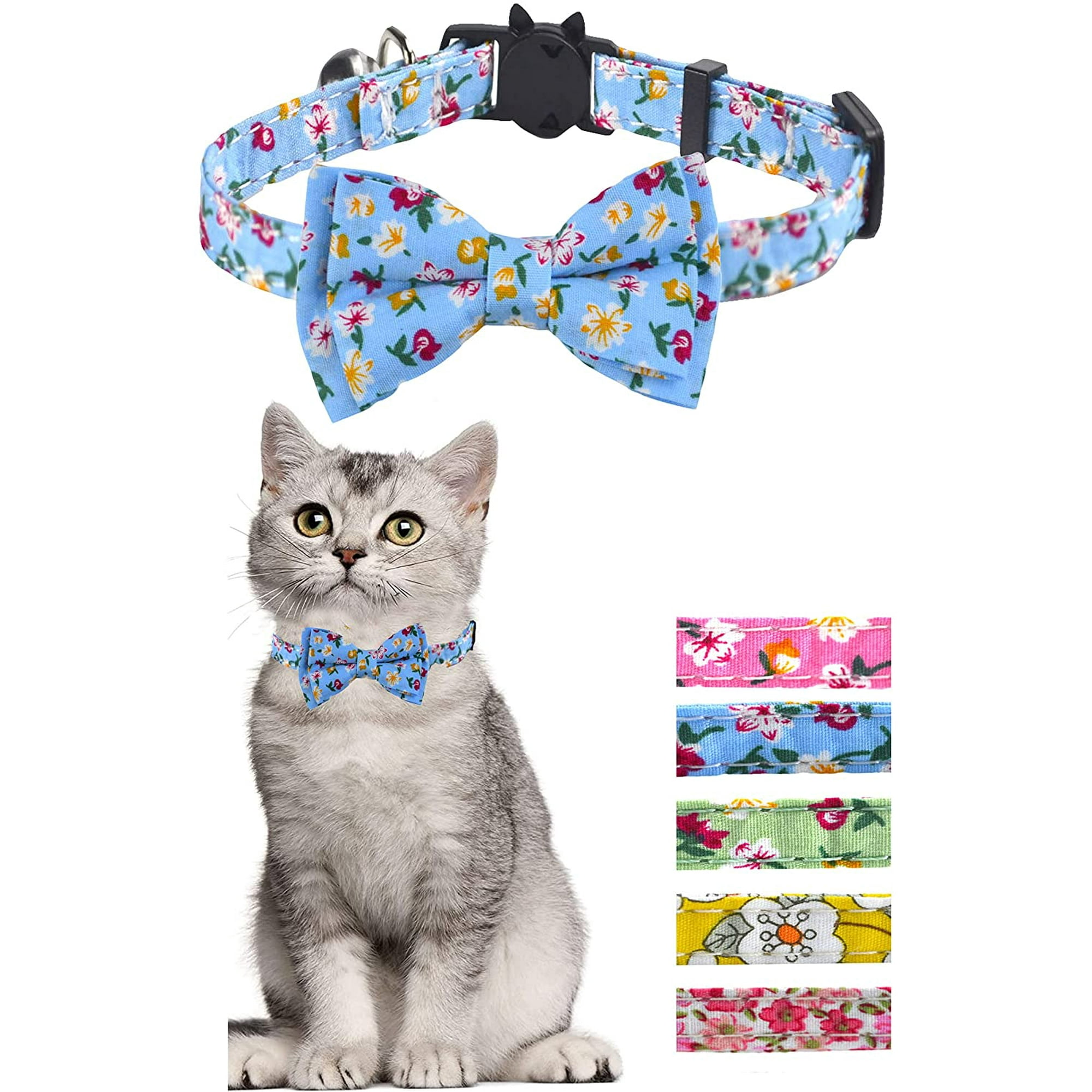 Collier Pour Chat Avec Nœud Papillon Et Clochette Motif Floral Bleu Walmart Canada Collier Pour Chat Avec Nœud Papillon Et Clochette Motif Floral Bleu Walmart Canada