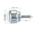 thumbnail image 2 of Uxcell Ball Transfer Bearing Unit mm Lbs Nylon Bolt-fixing Type for Transmission 6pcs 24mm, 2 of 5