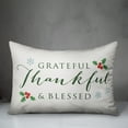 thumbnail image 3 of Creative Products White Green Grateful Thankful Blessed 20 x 14 Spun Poly Pillow, 3 of 3