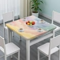 thumbnail image 3 of Soft Cloud Starry Scene Square Fitted Tablecloth with Elastic Edge,Square Table Cover,Washable Elastic Table Cover for Home Kitchen Party Decor 36"x36", 3 of 6