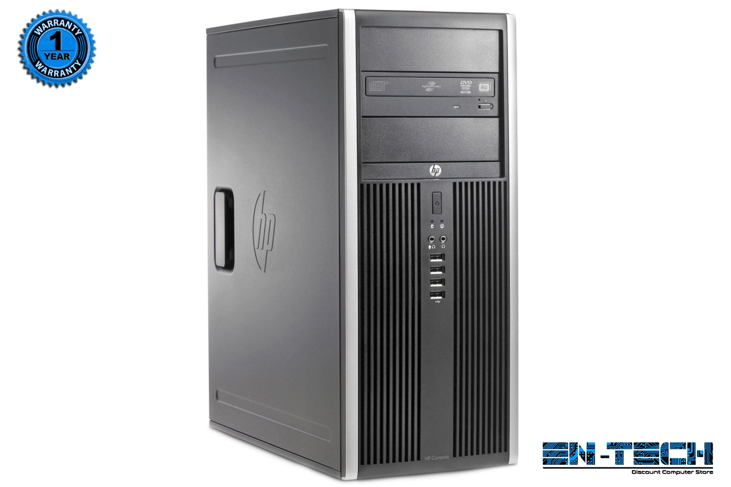 HP Compaq 6200 Pro CMT Black & Gray Refurbished PC Intel Core i3 2120