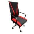 thumbnail image 2 of Chaise de Bureau Ergonomique en Cuir PU Rouge avec Accoudoirs, Hauteur Réglable et Roulettes Pivotantes, Chaise de Bureau Moderne pour la Maison Ou le Bureau, 2 of 4