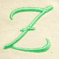 thumbnail image 3 of DALIX Women's Monogram Shopping Tote Hand Bag Personalized Ballent Mint Green Zippered Letter Z, 3 of 8