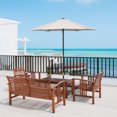 thumbnail image 2 of Outsunny 6.6FT Patio Umbrella, Outdoor Parasol with 6 Ribs, Cream White, 2 of 10