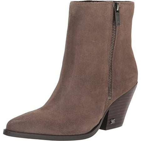 

Sam Edelman Jane Olive Suede Stacked Heel Pointed Toe Fashion Western Ankle Boot (Desert Olive 6)