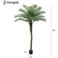 thumbnail image 2 of 7Ft Artificial Sago Palm Tree Tall Fake Palm Plant with 12 Pcs Adjustable Leaves Tropical Decor Plastic Faux Tree in Pot Realistic Fake Plants for Home Indoor Office Patio Porch, 2 of 8