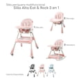 thumbnail image 4 of Silla Periquera D Bebé Eat And Rock Convertible A Mecedora Rosa Infanti, 4 of 5