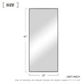 thumbnail image 7 of 47" x 22" Modern Rectangle Full Length Mirror Floor Mirror with Bracket,Black, 7 of 7