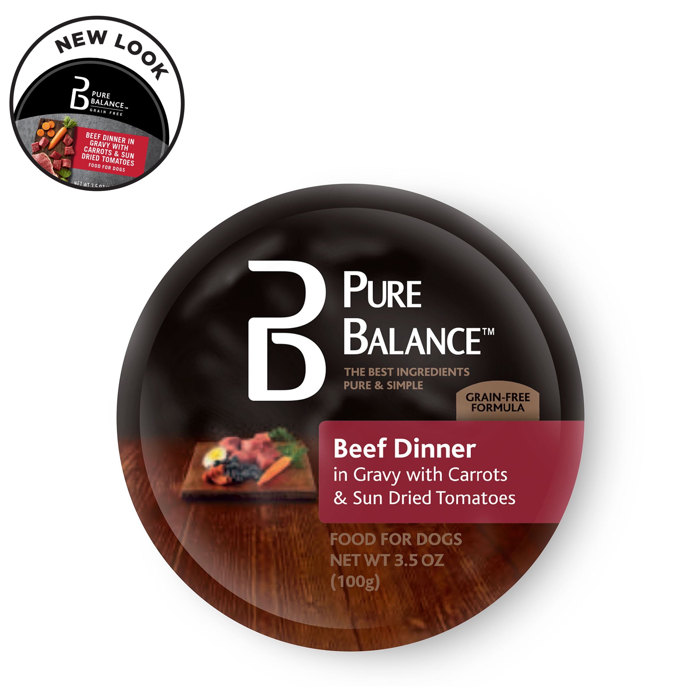 Pure Balance Beef Dinner Food for Dogs, 3.5 oz - Walmart ...