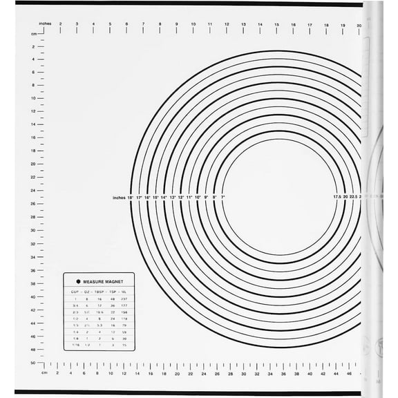 Silicone Pastry Mat Extra Large Non-Slip Mat for Rolling Dough Pie Crust and Baking Non-Stick with Measurements (32x24, Black)