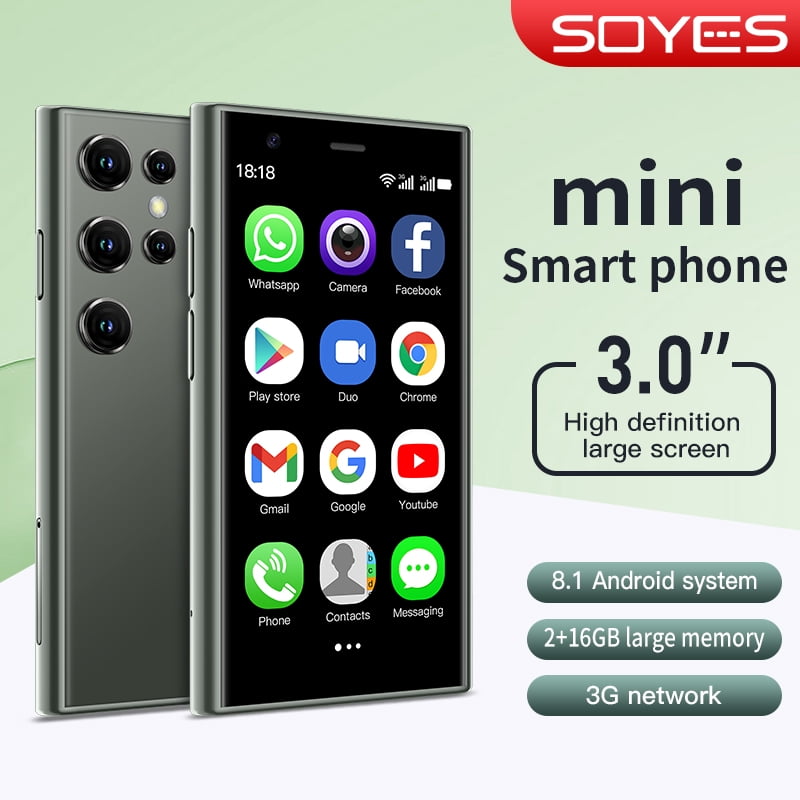 3G Android Small Size Cellphone SOYES S23 Pro Mini Smartphone Creative Gift for Kid 2GB RAM 16GB ROM Play Store The Smallest Mobile Phone