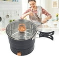 thumbnail image 4 of Multifunctional Electric Cooker, 500W 1.6L Mini Ramen Cooker Electric Hot Pot with Foldable Handle, Portable Cooking Pot Electric Pot for Noodles Steak Cooker Eggs StirFrying, 4 of 7