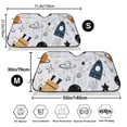 thumbnail image 3 of Kdxio Cartoon Planets Print Windshield Sun Shade,UV Rays and Sun Heat Protection,Sunshade for Car Windshield,Car Shade Front Windshield - Small, 3 of 6
