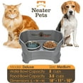 thumbnail image 4 of Neater Pets Neater Feeder Deluxe Mess-Proof Elevated Food & Water Bowls for Medium Dogs, Gunmetal, 4 of 9
