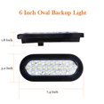 thumbnail image 3 of NPAUTO 4Pcs 6" Oval LED Trailer Lights 24 White LED Reverse Backup Lights Waterproof Trailer Stop Turn Tail Light for RV Trucks, 3 of 4